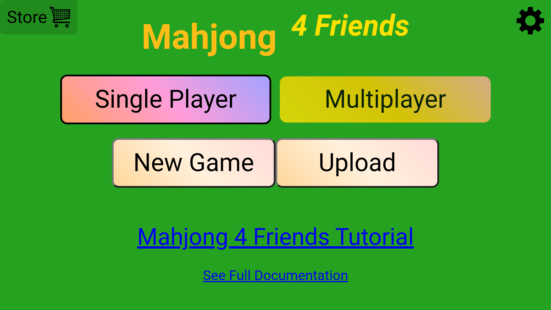 You can play Mahjong 4 Friends Single Player against 3 bots or Multiplayer with three friends and/or bots.