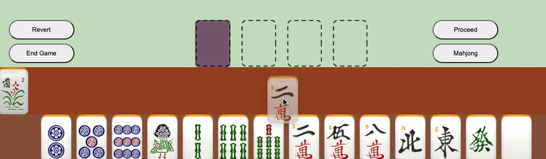 Tap the tile in your hand to move it to the flashing box (shortcuts=q for 1st tile in hand, w for 2nd tile, through f for 14th tile)