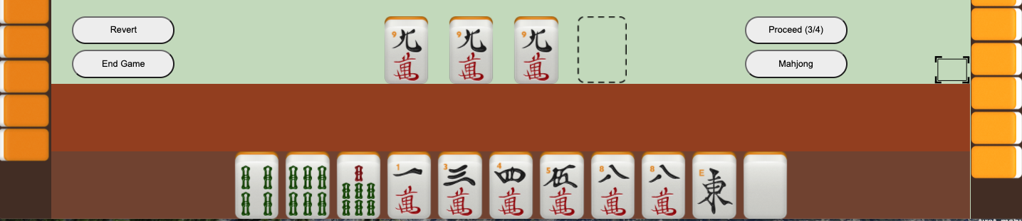 Tap the 2 matching tiles in your hand to move the to the open spots next to the discarded tile