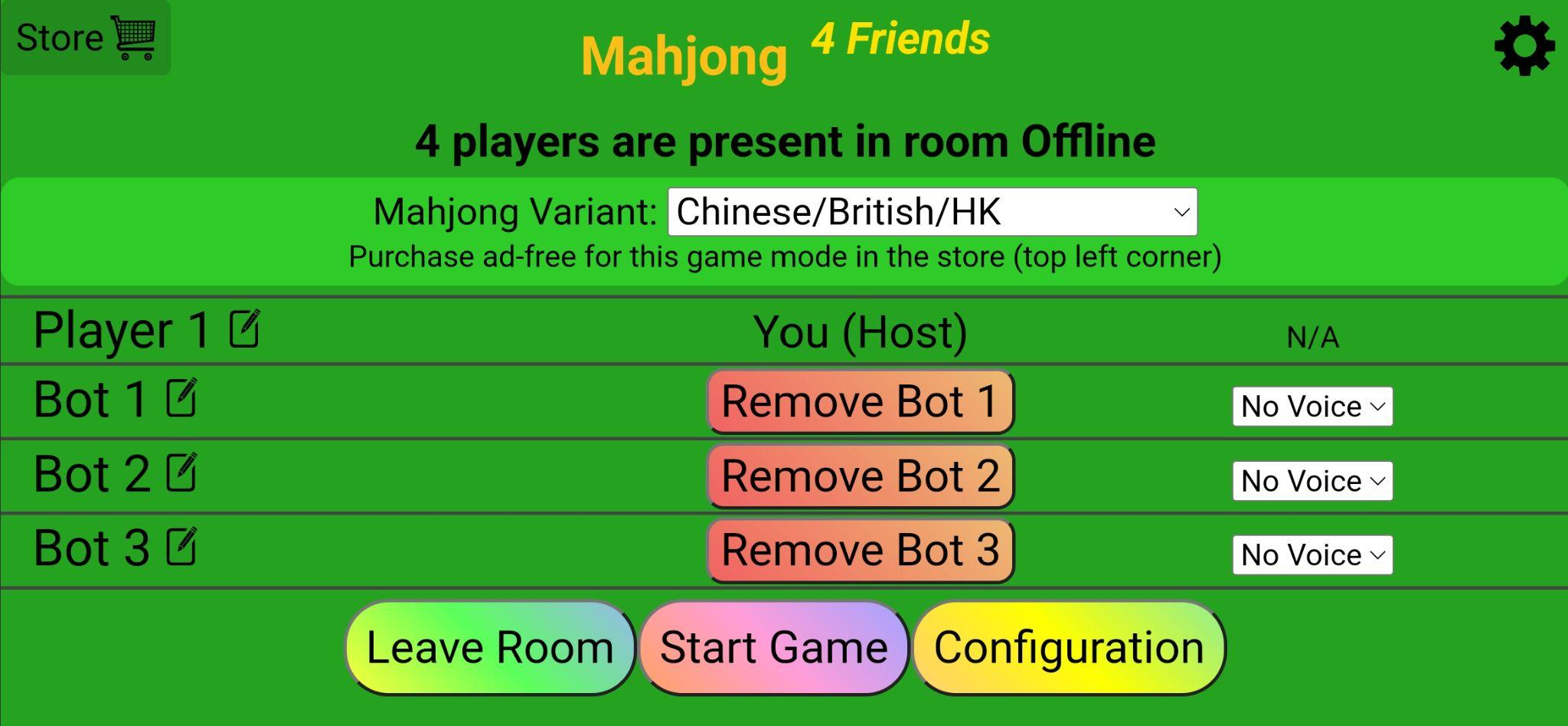 Click the “Start Game” button