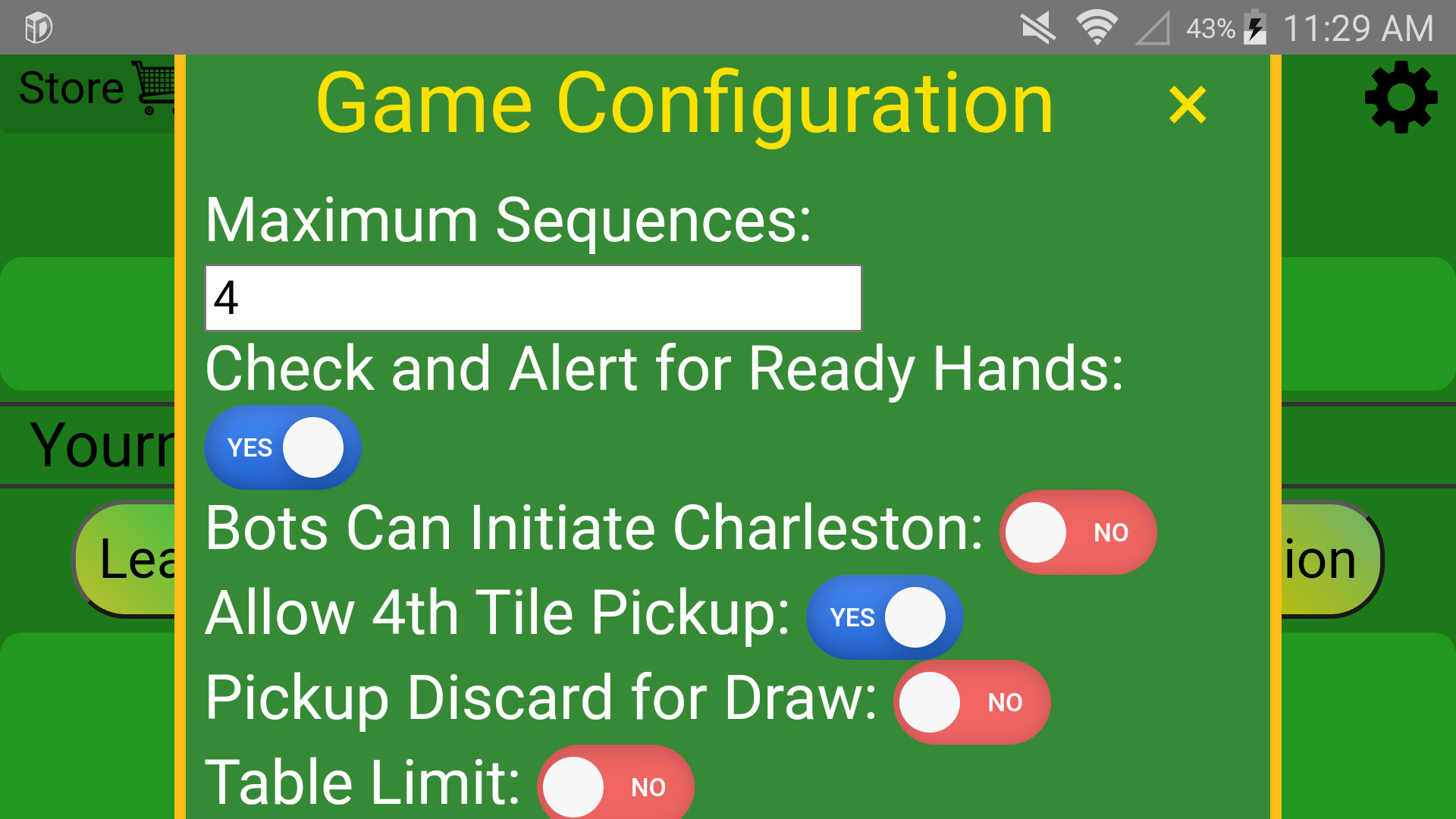 Click the Configuration button next to the Start Game button for a pop-up window with Chinese Game Settings.